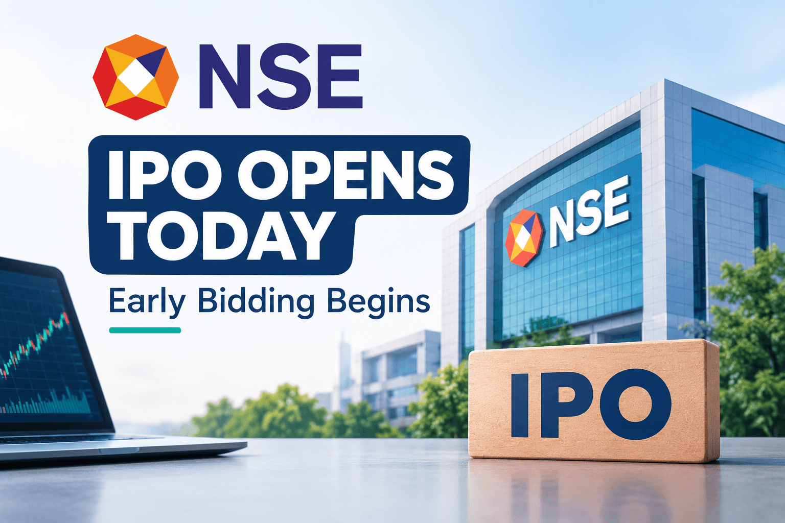 NSE IPO Launches Today: Initial Bidding Commences for ₹22,569 Crore Offering – IPO GMP News