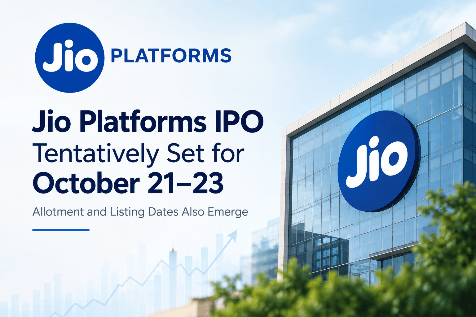 The Jio Platforms initial public offering is provisionally scheduled for October 21–23, with details regarding share allocation and listing dates also coming to light. – IPO GMP News