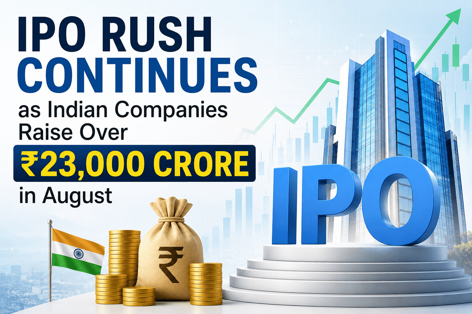 The IPO trend continues as Indian companies raised more than ₹23,000 crore in August. – IPO GMP News